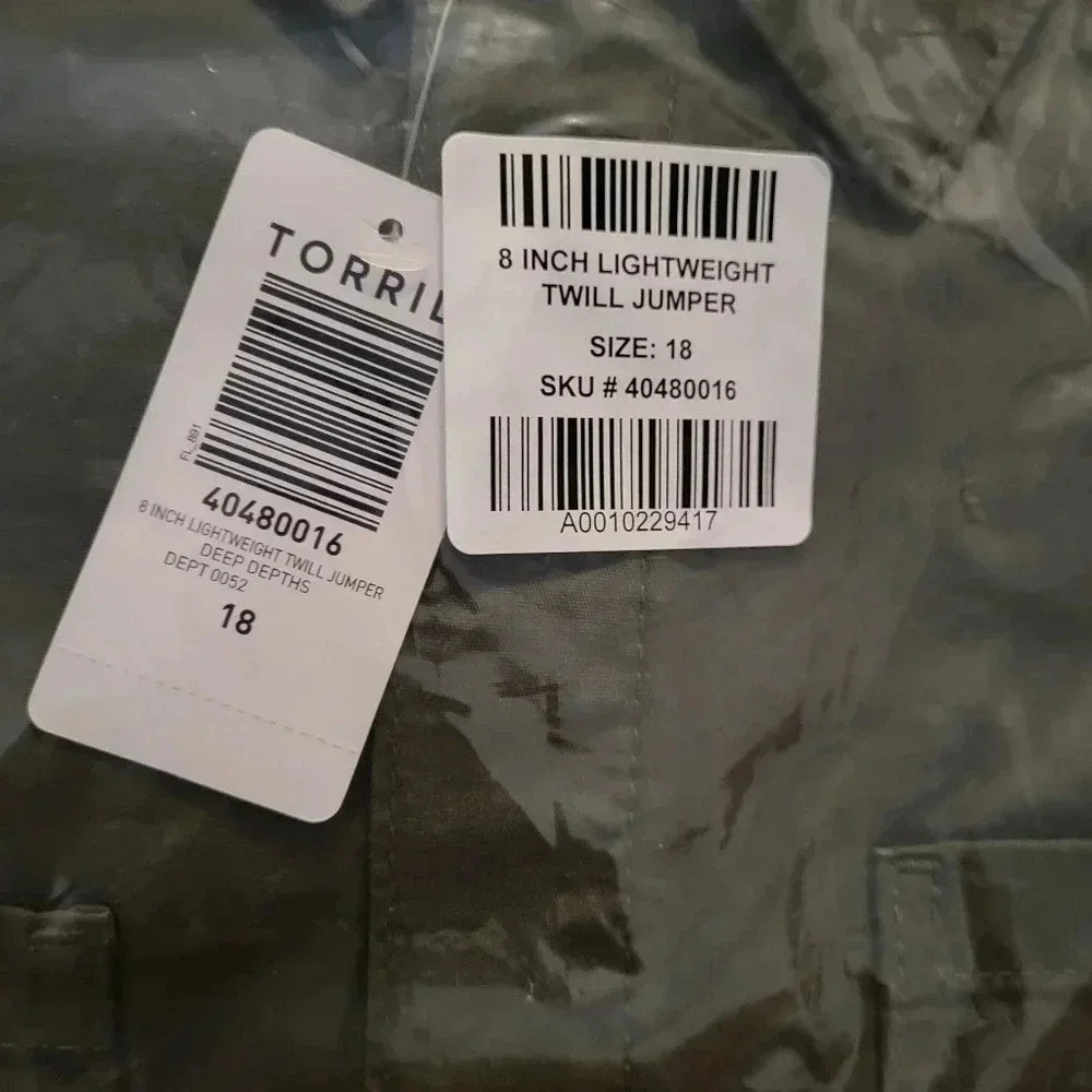 Torrid Green Twill Plus Size Jumper Size 18 - Picture 6 of 6
